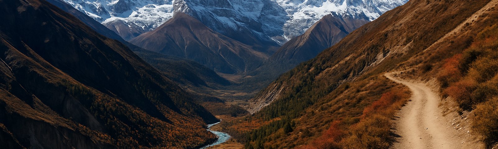 Annapurna Circuit with beautiful mountain views